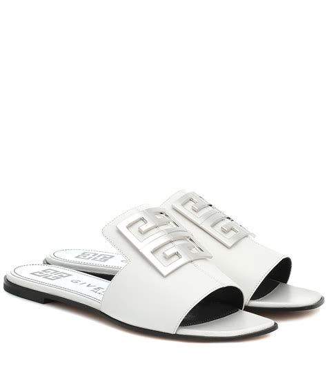 givenchy flat webbed logo slides|givenchy flat mules.